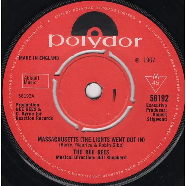 Bee Gees - Massachusetts (The Lights Went Out In) - All City Records